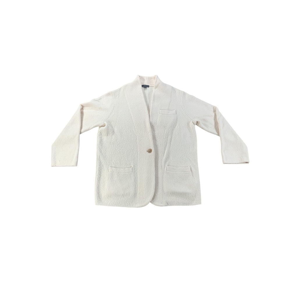 J. Crew Cream Knit Shawl Collar Cardigan‎ Sweater Jacket Size L